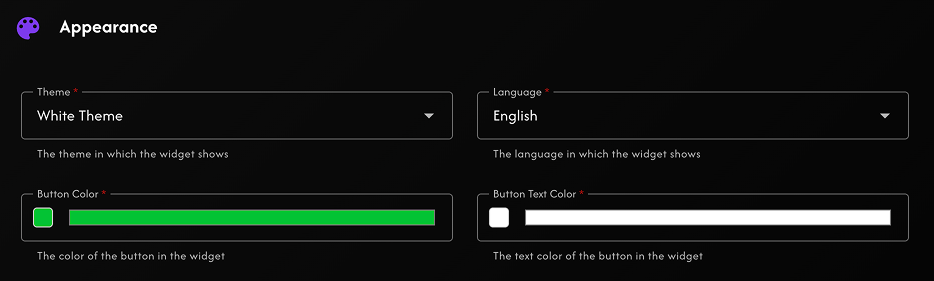 Customize Appearance